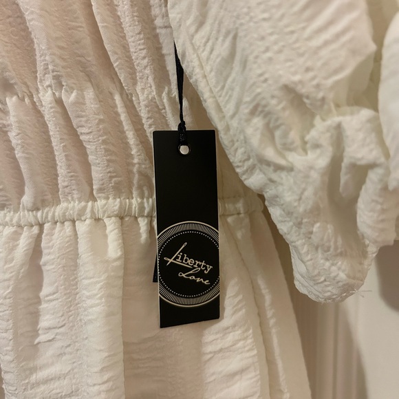 Liberty Love Cream Midi Dress with Tie-Front - Picture 3 of 6